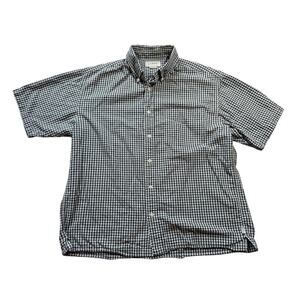 J. Crew buttoned shirt, Vintage Oxford, Size Large, short sleeve; 100% cotton